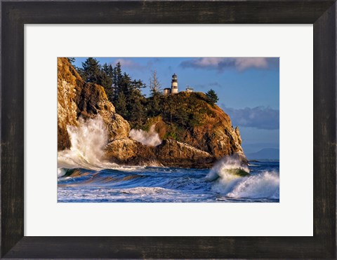 Framed Rising Tide at Cape Disappointment Print