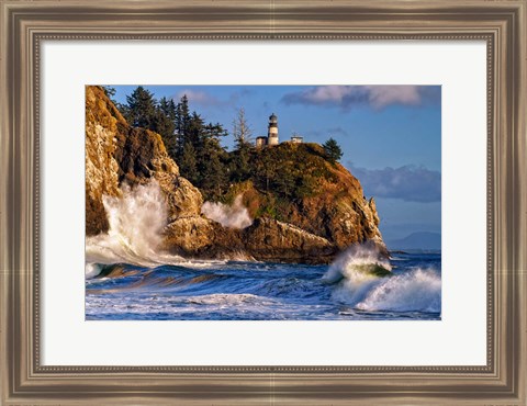 Framed Rising Tide at Cape Disappointment Print