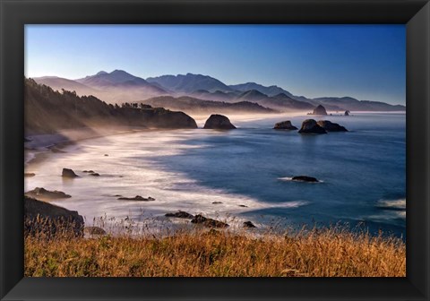 Framed Morning at Ecola Viewpoint Print