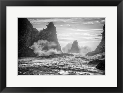 Framed Bandon Fury Monochrome Print