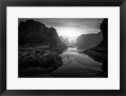 Framed Bandon Afterglow Monochrome Print