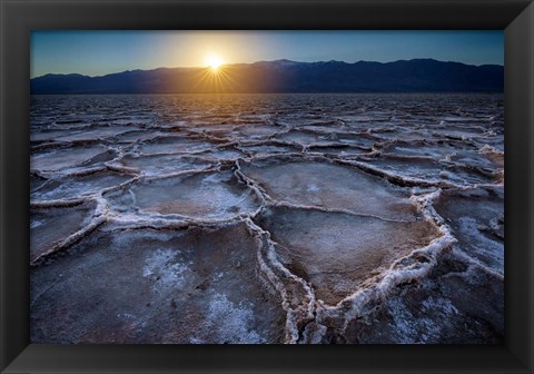 Framed Badwater Sunset Print