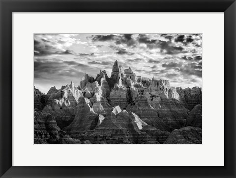 Framed Badlands Chiaroscuro Print