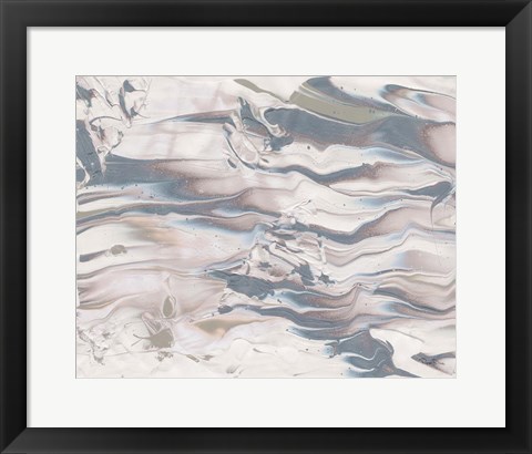 Framed Marbling V Neutral Print