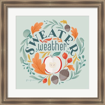 Framed Sweater Weather II Print