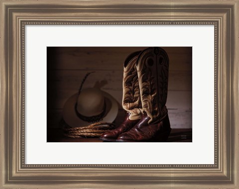 Framed Cowboy Boots X Warm Print