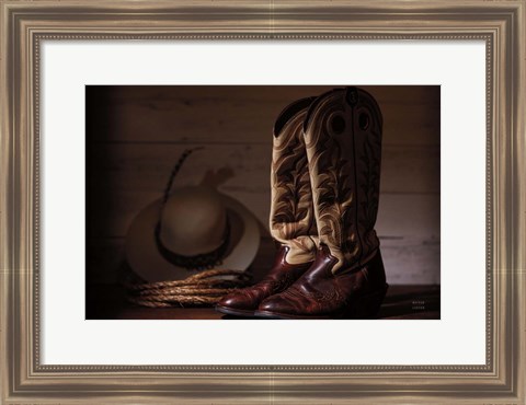 Framed Cowboy Boots X Warm Print