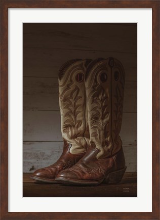 Framed Cowboy Boots VIII Print