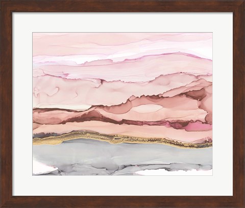 Framed Vineyard I Blush Print