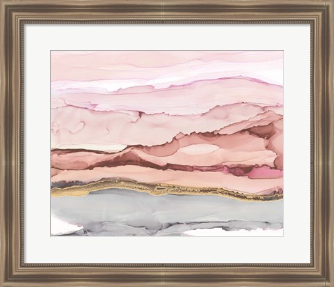 Framed Vineyard I Blush Print