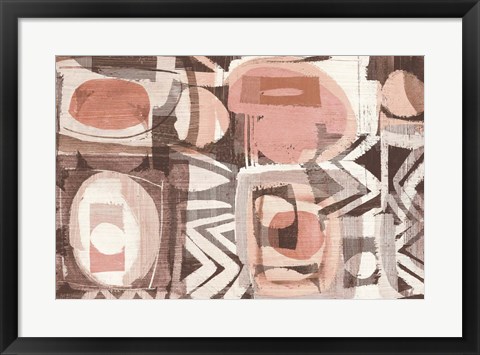 Framed Graphic Abstract III Blush Print