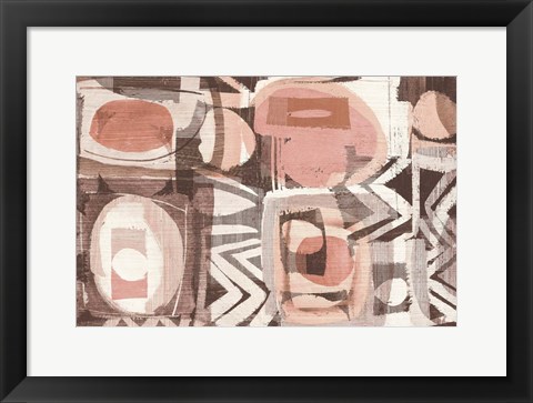 Framed Graphic Abstract III Blush Print