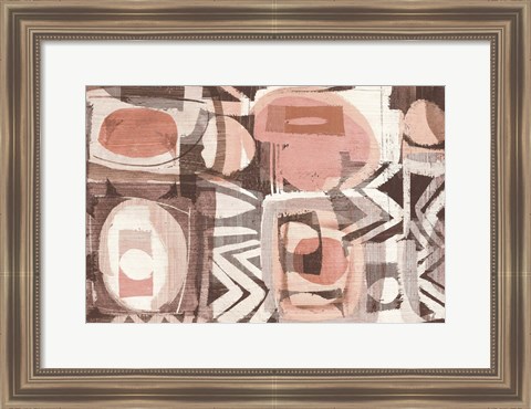 Framed Graphic Abstract III Blush Print