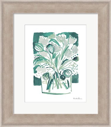 Framed Light Green Tulips II Print