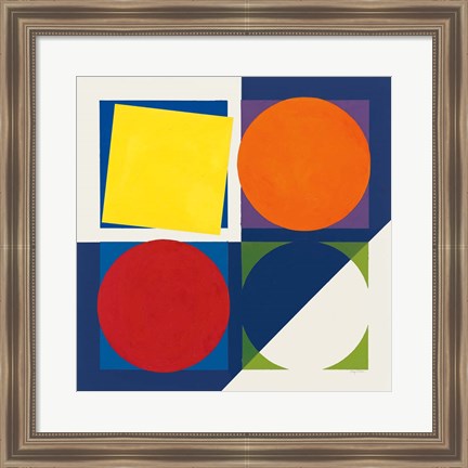 Framed Geo Bright Primary Print