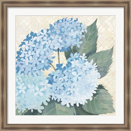 Framed Decorative Hydrangea II Providence Print