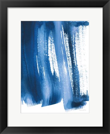 Framed Bold Blue I Crop Print