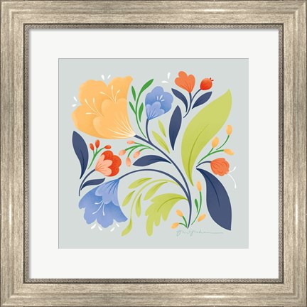 Framed Floral Study II Bright Print