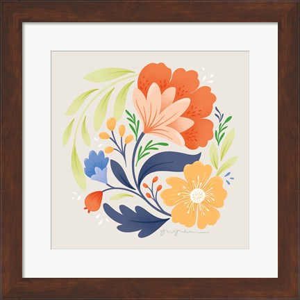 Framed Floral Study I Bright Print