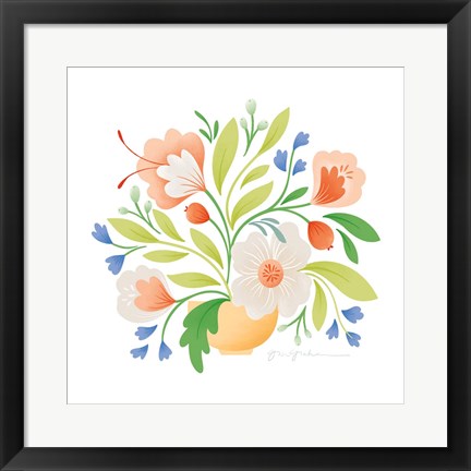 Framed Sweet Bouquet II Bright Print