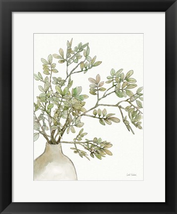 Framed Potted Leaves I Print