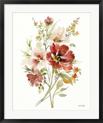 Framed Autumn Flowers II Print