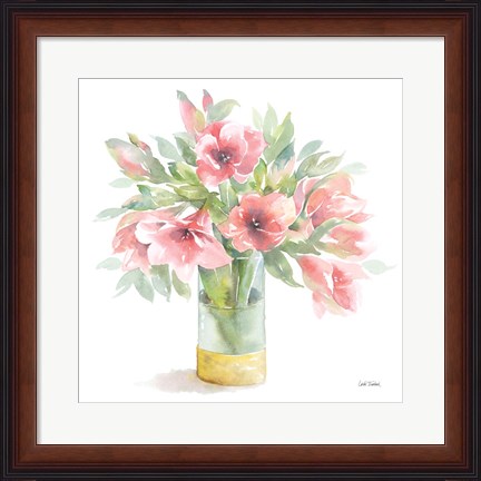 Framed Pink Amaryllis Print