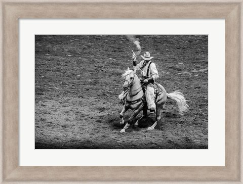 Framed Rodeo I BW Print