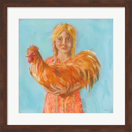 Framed Prize Rooster Print