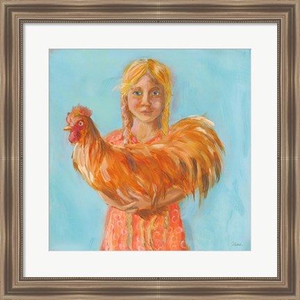 Framed Prize Rooster Print