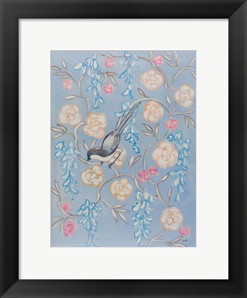 Framed Heirloom Chinoiserie Bird II Print