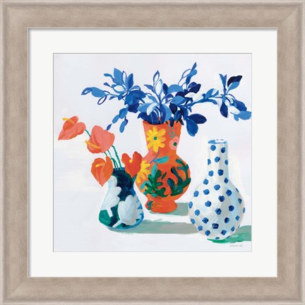 Framed Bungalow Vases Print