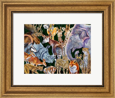 Framed Animals of the World Print