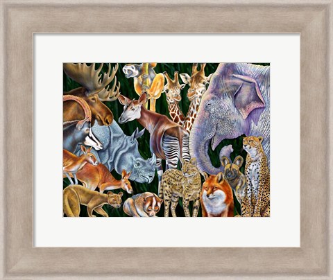 Framed Animals of the World Print