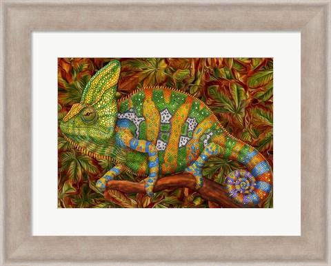 Framed Chameleon Veiled Print