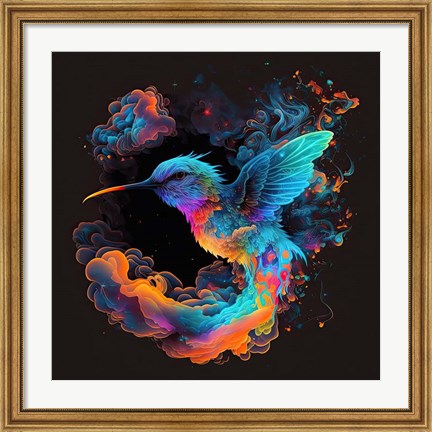 Framed Splosion Humming 1 Print