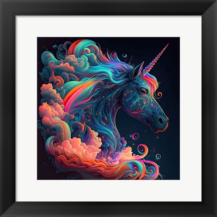 Framed Unicorn 2 Print