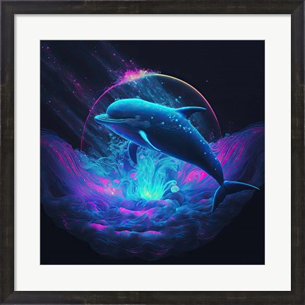 Framed Dolphin 2 Print