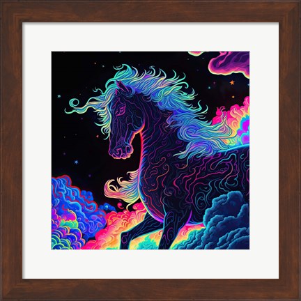 Framed Clouded Horse 2 Print