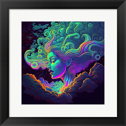 Framed Clouded Goddess 3 Print