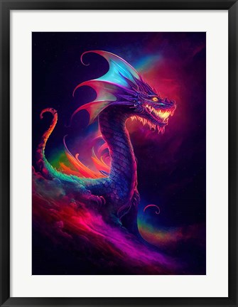 Framed Dragon 1 Print