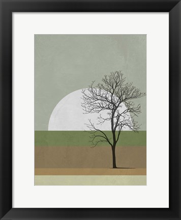 Framed Spring Sunset Tree Print