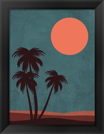 Framed Desert Palm Trees Print