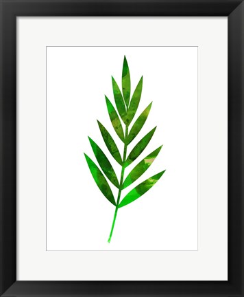 Framed Tropical Leaf I Print