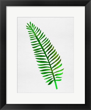 Framed Lonely Tropical Leaf II Print