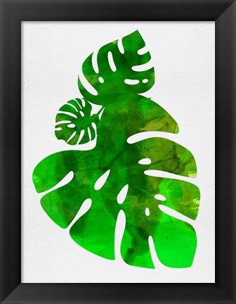 Framed Tropical Monstera Leaves Print