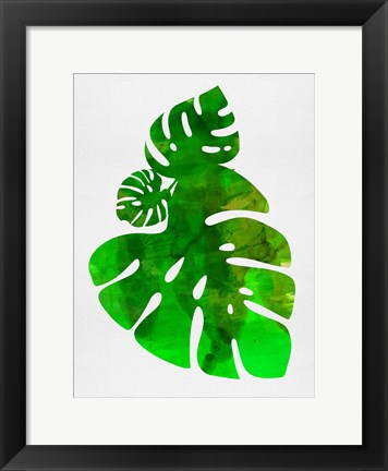 Framed Tropical Monstera Leaves Print