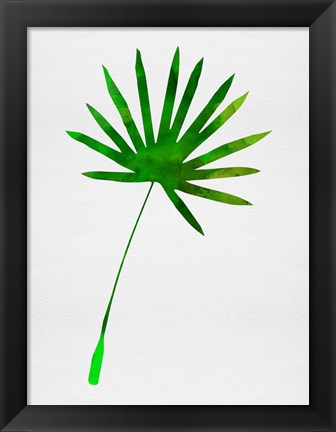 Framed Tropical Chamaerops Leaf I Print