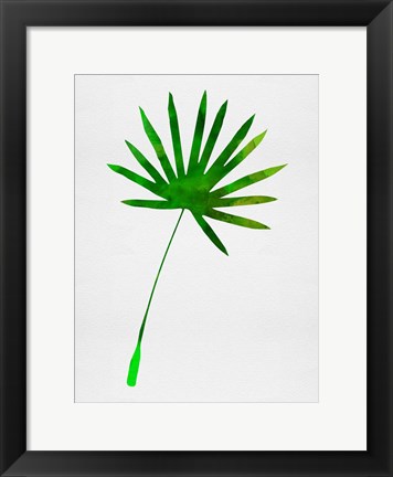 Framed Tropical Chamaerops Leaf I Print