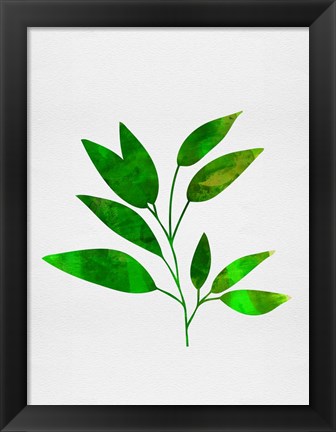 Framed Leaf Branch Print